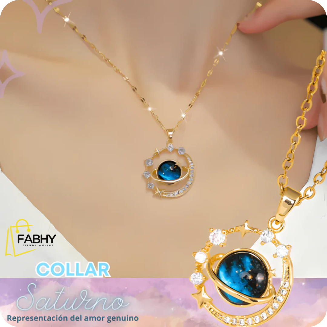 COLLAR SATURNO ASTRAL CHARM™ 🪐🌌 (no incluye caja)